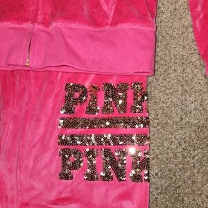 PINK sweats suit set size small